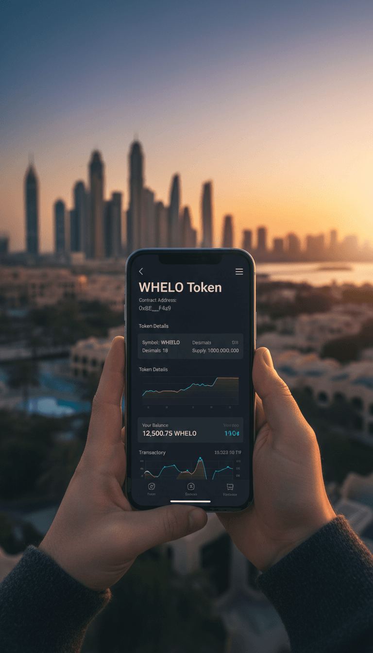 Accessing WHEELO token contract details on mobile